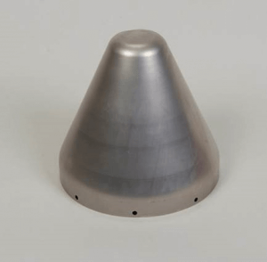 hydroformed hastelloy x conical shaped part